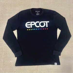 Disney WDI Imagineering Exclusive Epcot Long Sleeve Shirt Medium Black